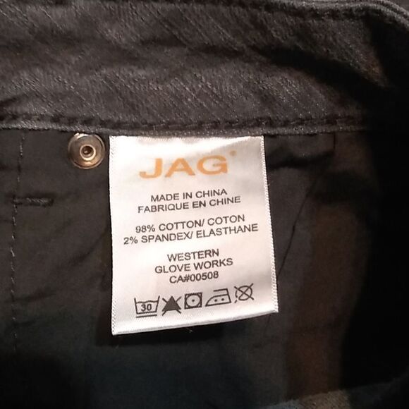 Jag Mid Rise Straight Leg Black Rhinestone Jeans 8 - Picture 4 of 8